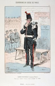 国民警卫队的旧服装，法兰西-普鲁斯战争，巴黎围困，1870-1871年。 作者 不明