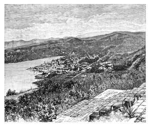 卡斯特里的全景，圣卢西亚岛，c1890 作者 不明