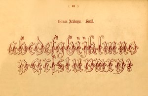 德国蔓藤花纹。小，1862年 作者 不明