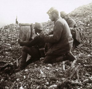 法国北部凡尔登沃克斯要塞外的德国信号机，c1914-c1918 作者 不明