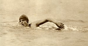 格特鲁德·埃德勒（Gertrude Ederle），第一个游泳海峡的女人，1926年，1935年。 作者 不明