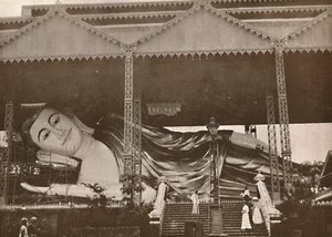 1900年，Pegu硕大的佛像。 作者 不明