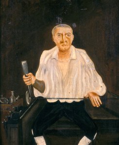 吹玻璃的人"，1820年代 作者 不明