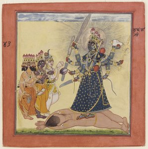 密宗德维系列中众神崇拜的女神巴哈达卡丽c。 1660 作者 不明