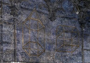 哥特式艺术。教皇的房间：笼子的细节 - 天使之塔。1336-1337年，教皇宫，阿维尼翁 作者 不明