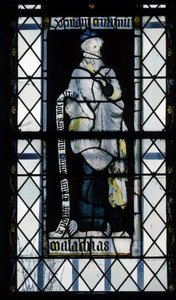Gothic architecture. Stained glass representing the Prophete Malachie. Chapel of La Mailleraye, Abbatiale Notre Dame, Jumieges 作者 不明