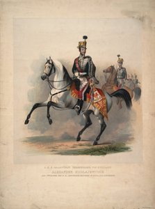 大公亚历山大·尼古拉耶维奇（Alexander Nikolayevich）担任奥地利第4轻骑兵团上校，1845年 作者 Unbekannt