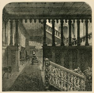 大楼梯，荷兰之家，c1876。 作者 不明