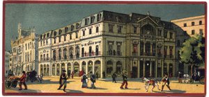 大酒店：葡萄牙里斯本Avenida宫的外景 - 介绍19世纪末至20世纪初 "国际大酒店集团 "的酒店系列地图 作者 不明