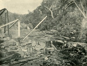 1901年，维多利亚州Trawool的花岗岩采石场。 作者 不明