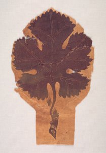 窗帘上的葡萄叶400-500年代。 作者 不明