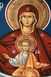 Greek orthodox icon depicting Virgin and child Thessalonique Grece 作者 不明