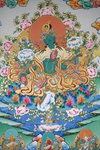 绿度母，繁荣的象征。 Kopan修道院，加德满都，尼泊尔 作者 不明