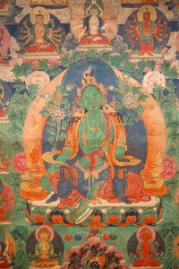 Green Tara tangka, Budapest, Hongrie 作者 不明