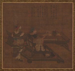 关羽和周仓，明朝，1368-1644。 作者 不明