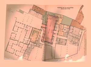伦敦市政厅市政厅计划，c1750，1886年 作者 不明