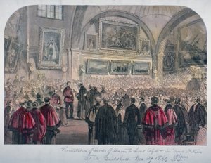 伦敦市市政厅会议厅，1861年 作者 不明