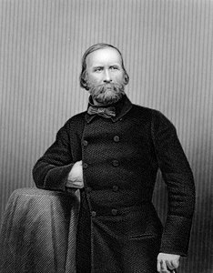 吉塞普·加里波第（Guiseppe Garibaldi），意大利爱国者，1860年 作者 不明