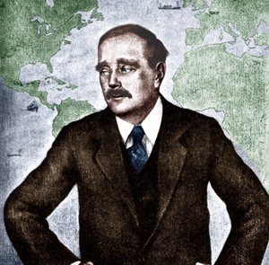 H-G-威尔斯--英国小说家、记者、社会学家和历史学家的画像，约1933年。1866年9月21日-1946年8月13日。世界大战》。 作者 不明
