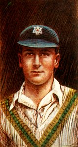 H.Larwood Notts，1928年。 作者 不明