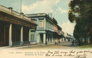 哈瓦那-1907年在普拉多的住所。 作者 不明