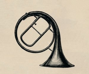 手角，1895年。 作者 不明