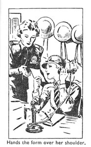 将表格移到她的肩上，1940年 作者 不明