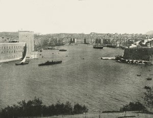 海港景观，法国马赛，1895年。 作者 不明