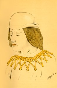 头I.来自伊顿教堂的壁画之一，1911年。 作者 不明
