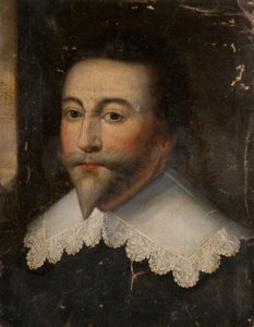 一个男人的头，1600-1700年。 作者 不明