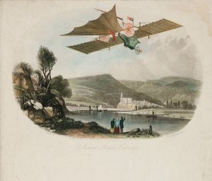 汉森的“空中蒸汽马车”，c 1843 作者 不明