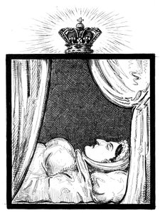 死后数小时，卡罗琳女王je下（c1821） 作者 不明