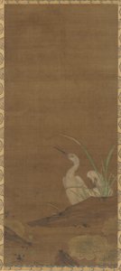 苍鹭和水草，1368-1644。 作者 不明