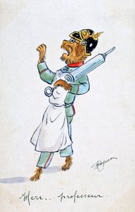 教授，法国复古明信片，c1900 作者 不明