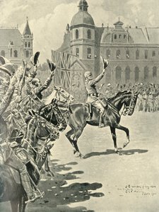 在比勒陀利亚举起英国国旗：罗伯兹勋爵为女王欢呼，1900年，1901年。 作者 不明