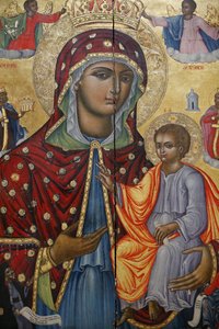 Holy Sepulchre Church, The Greek Orthodox catholicon, Virgin Mary and child icon, Jerusalem, Israel 作者 不明