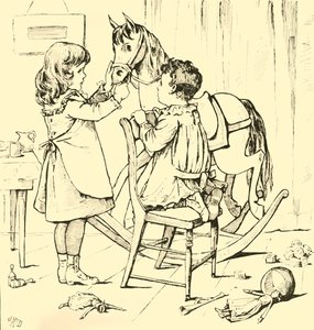摇马如何吃蛋糕，1881年。 作者 不明