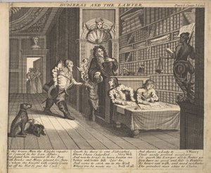 Hudibras and Lawyer Plate 12：塞缪尔·巴特勒（Samuel Butlers）的插图Hudibras，1725-30。 作者 不明
