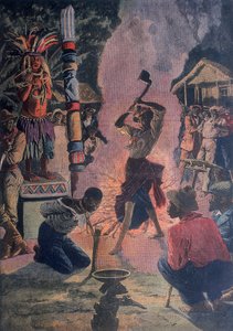 人类牺牲，1912年，美国路易斯安那州拉斐特 作者 不明
