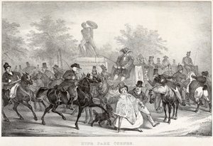 海德公园角"，1825年。 作者 不明