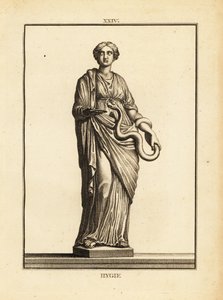 Hygieia, Greek and Roman goddess of health and cleanliness, daughter of the god of medicine Asclepius 作者 不明