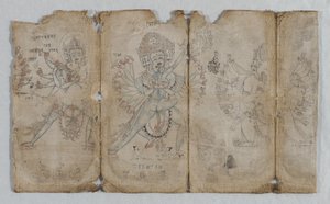 密宗启蒙者的肖像画，左右。 1500。 作者 不明