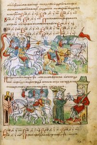 伊戈尔·斯维亚托斯拉维奇（Igor Svyatoslavichichs）与15世纪Radziwill纪事中的pechenegs作战 作者 不明