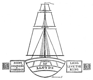 劳埃德（Lloyds）的照明，1809年，1928年 作者 不明