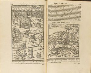 乔治·阿格里科拉（Georgius Agricola）的第十二本金属插图书中的插图，1556年 作者 不明