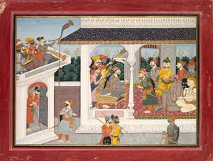 Purana第十本书和第十一本书的插图，c。 1830年。 作者 不明
