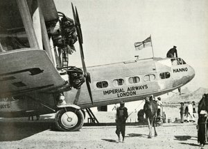 帝国航空Handley-Page HP 42双翼飞机Hanno，Gwadar，Baluchistan，c1931-c1940 1946。 作者 不明