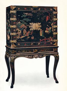 切开的漆柜，c1680,1910年。 作者 不明