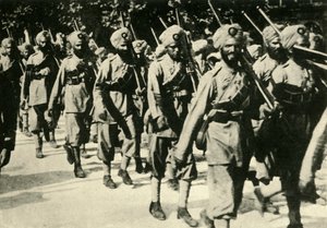 法国的印度士兵，第一次世界大战，1914年，c1920。 作者 不明