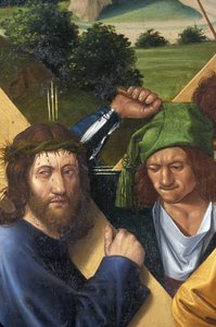 Indre & Loire N* 177 - Chateau de Loches - 受难祭坛画的细节 - Ecole de Jean Fouquet - 1485 - 作者 不明